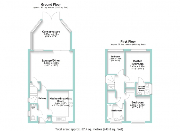 Floor Plan Image for 3 Bedroom Detached House for Sale in The Cloisters, Littlehampton