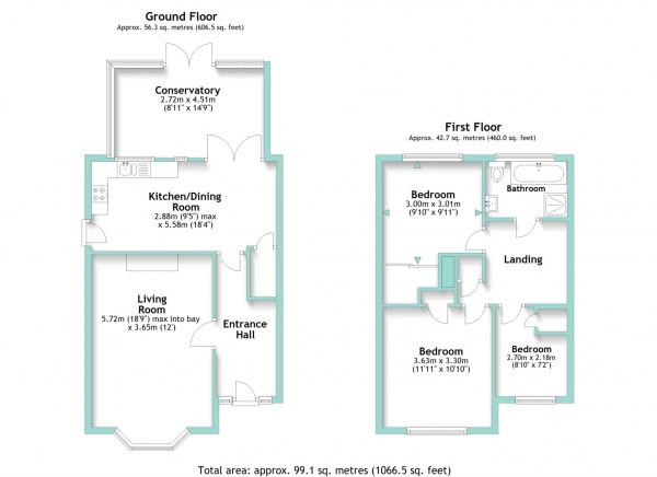 Floor Plan Image for 3 Bedroom Semi-Detached House for Sale in Rogate Road, Worthing