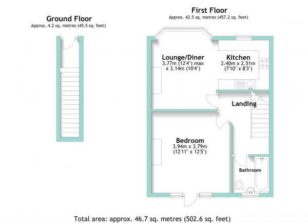 Floor Plan Image for 1 Bedroom Flat for Sale in South Farm Road, Worthing