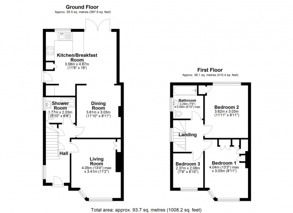 Floor Plan Image for 3 Bedroom Semi-Detached House for Sale in Mersham Gardens, Goring-By-Sea