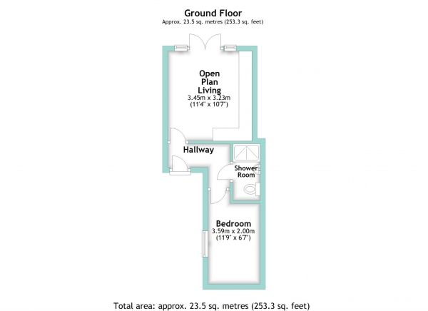 Floor Plan Image for 1 Bedroom Flat to Rent in King Edward Avenue, Worthing