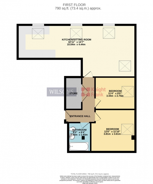 Floor Plan Image for 2 Bedroom Apartment for Sale in St Helier - INVESTMENT ONLY