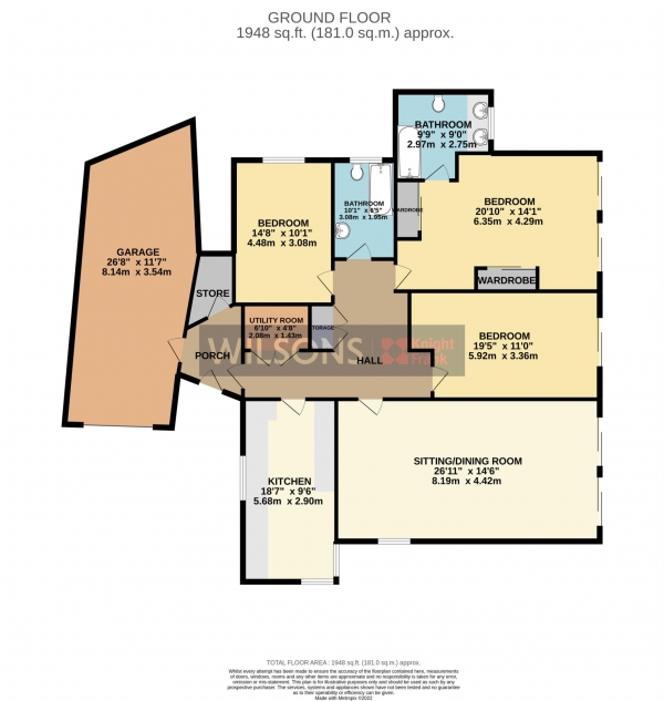 Floor Plan Image for 3 Bedroom Apartment for Sale in First Tower