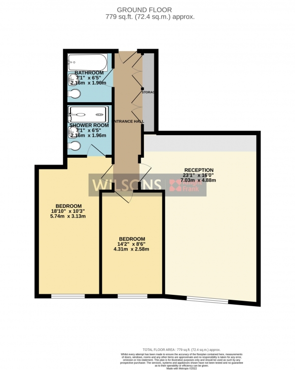 Floor Plan Image for 2 Bedroom Apartment for Sale in INVESTMENT ONLY - St Helier