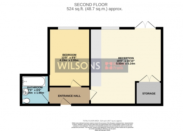 Floor Plan Image for 1 Bedroom Apartment for Sale in St Helier - INVESTMENT ONLY