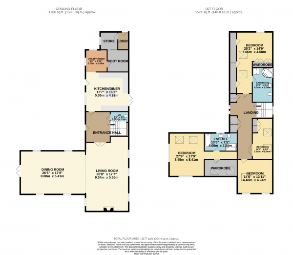 Floor Plan Image for 4 Bedroom Semi-Detached House for Sale in La Rue Des Fontaines, St Martin