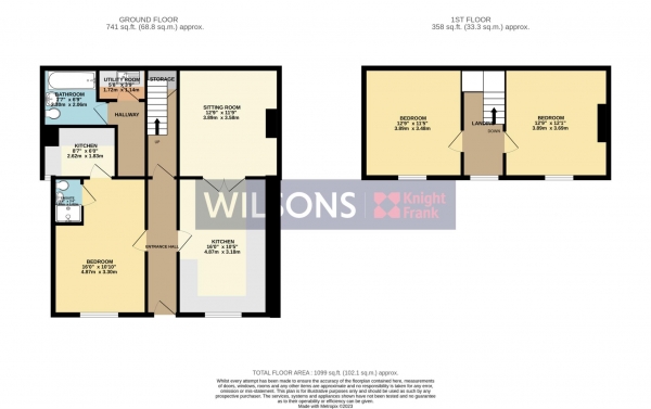 Floor Plan Image for 3 Bedroom Terraced House for Sale in St Helier