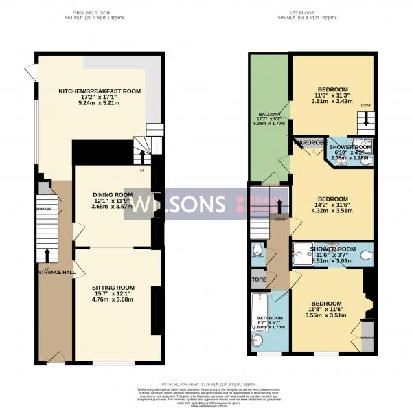 Floor Plan Image for 3 Bedroom Terraced House for Sale in St Helier