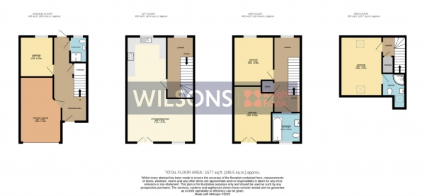 Floor Plan for 4 Bedroom End of Terrace House for Sale in St Helier, JE2, 3UD -  &pound740,000