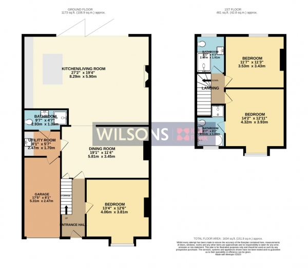 Floor Plan Image for 3 Bedroom Semi-Detached House for Sale in St Clement