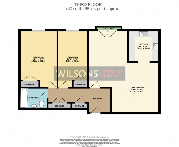 Floor Plan Image for 2 Bedroom Apartment for Sale in St Helier