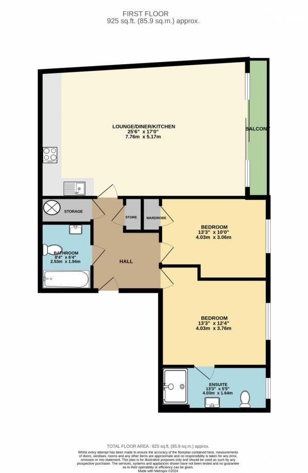 Floor Plan Image for 2 Bedroom Apartment for Sale in Duhamel Place, St Helier