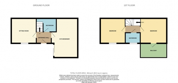 Floor Plan Image for 2 Bedroom Cottage for Sale in St Helier