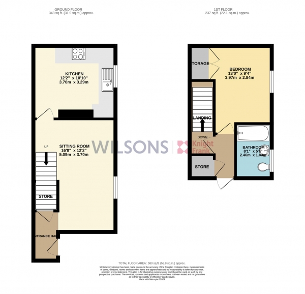 Floor Plan Image for 1 Bedroom Duplex for Sale in Don Road, St Helier