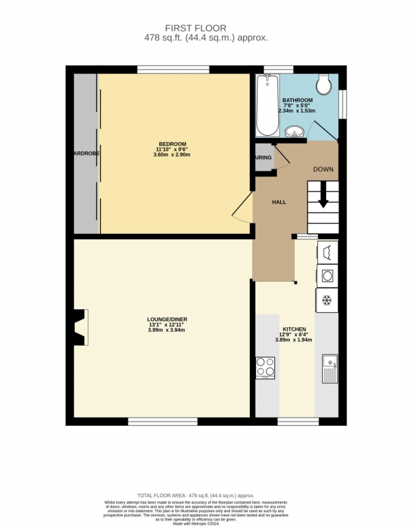 Floor Plan Image for 1 Bedroom Apartment for Sale in Longueville Road, St Saviour