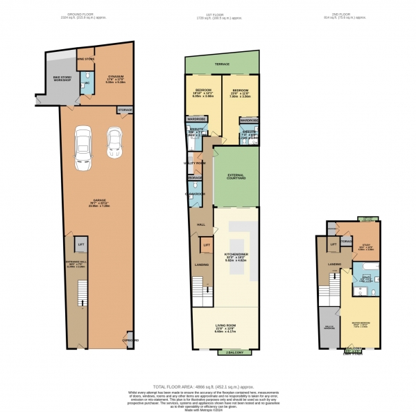 Floor Plan Image for 4 Bedroom Terraced House for Sale in St Aubin