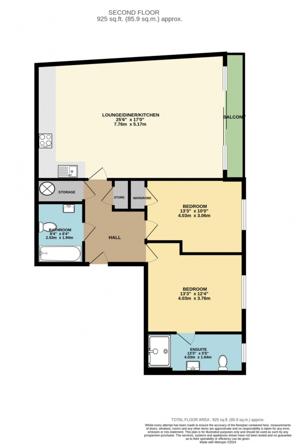 Floor Plan Image for 2 Bedroom Apartment for Sale in Duhamel Place, St Helier