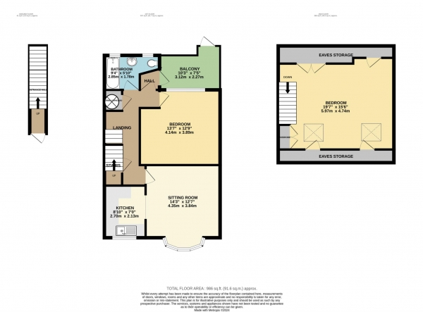 Floor Plan Image for 2 Bedroom Duplex for Sale in St Clement