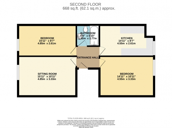 Floor Plan Image for 2 Bedroom Apartment for Sale in St Helier