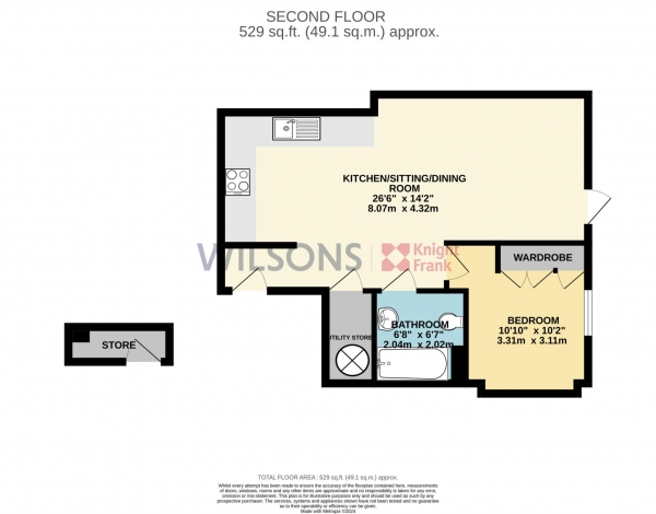 Floor Plan Image for 1 Bedroom Apartment for Sale in St Helier