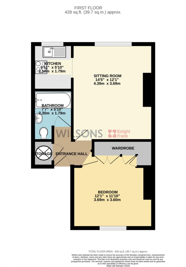 Floor Plan Image for 1 Bedroom Apartment for Sale in St Helier