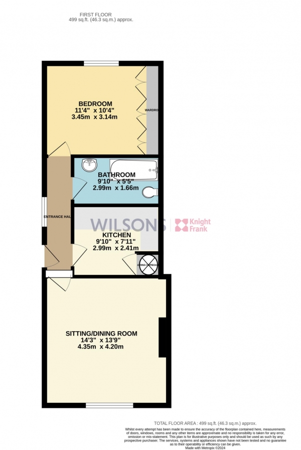 Floor Plan Image for 1 Bedroom Apartment for Sale in St Helier