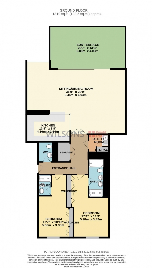 Floor Plan Image for 2 Bedroom Apartment for Sale in St Brelade