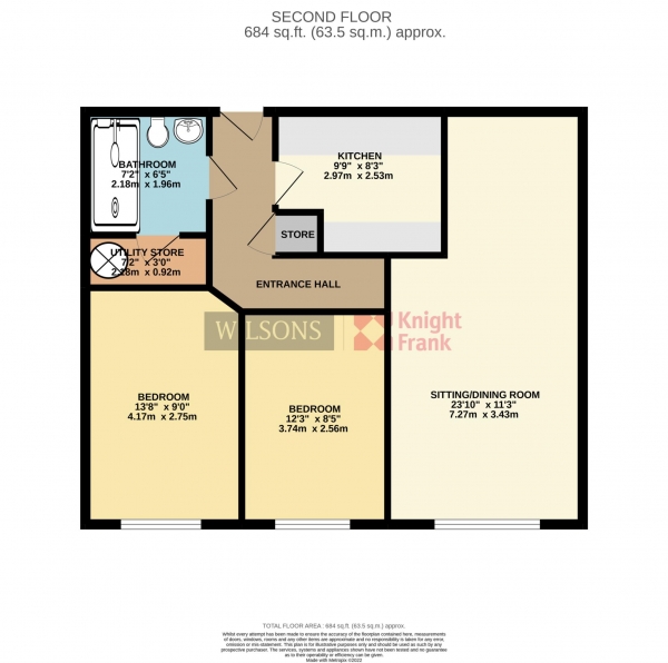 Floor Plan Image for 2 Bedroom Apartment for Sale in St Saviour