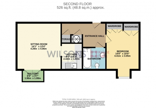 Floor Plan Image for 1 Bedroom Apartment for Sale in St Peter