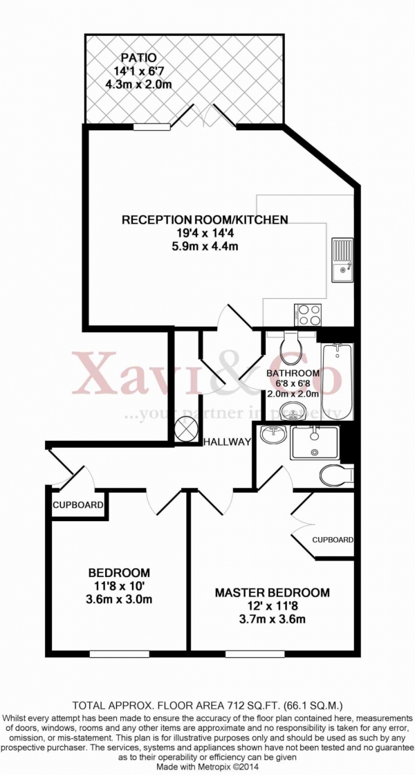 Floor Plan Image for 2 Bedroom Apartment for Sale in Adams Quarter, Tallow Road, `The Island`, Brentford  TW8