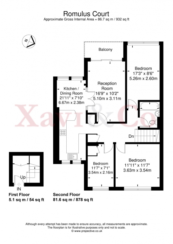 Floor Plan Image for 3 Bedroom Apartment for Sale in Romulus Court, Brentford Dock