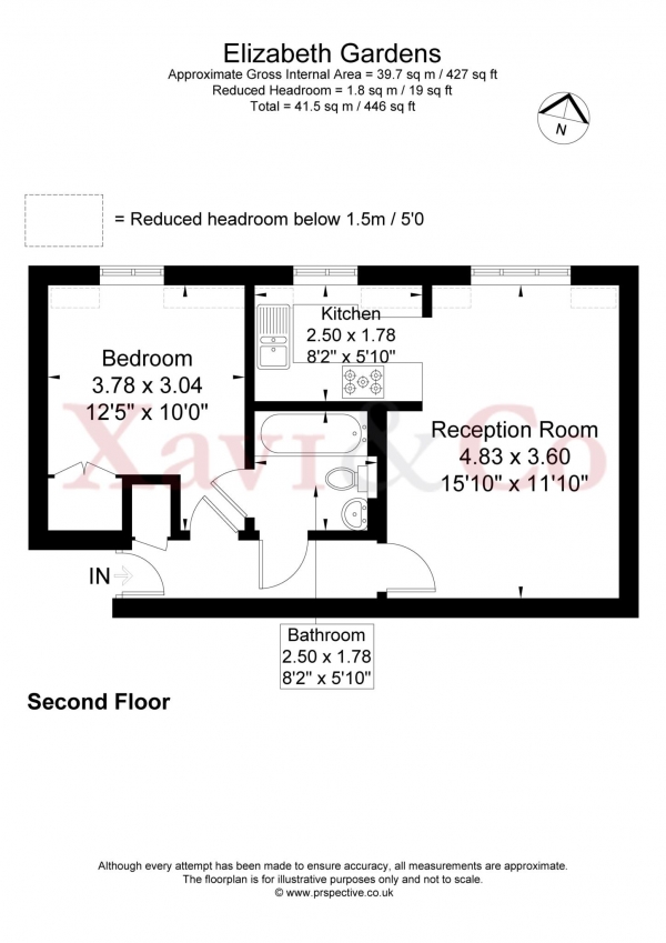 Floor Plan Image for 1 Bedroom Flat for Sale in Elizabeth Gardens, Isleworth  TW7