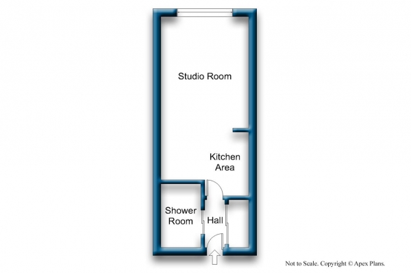 Floor Plan Image for 1 Bedroom Studio for Sale in Cocoa Suites, Navigation Road, York