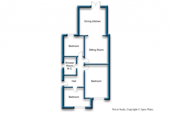 Floor Plan Image for 3 Bedroom Semi-Detached Bungalow for Sale in Neville Drive, Bishopthorpe