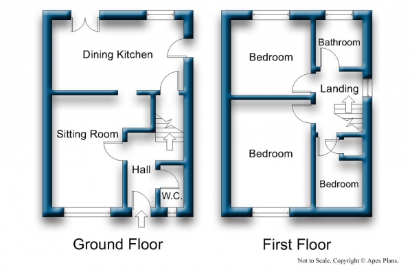 Floor Plan Image for 3 Bedroom Semi-Detached House for Sale in Hamilton Drive East, York