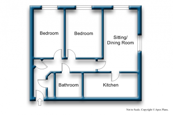 Floor Plan Image for 2 Bedroom Apartment for Sale in Rawcliffe House, Rawcliffe, York