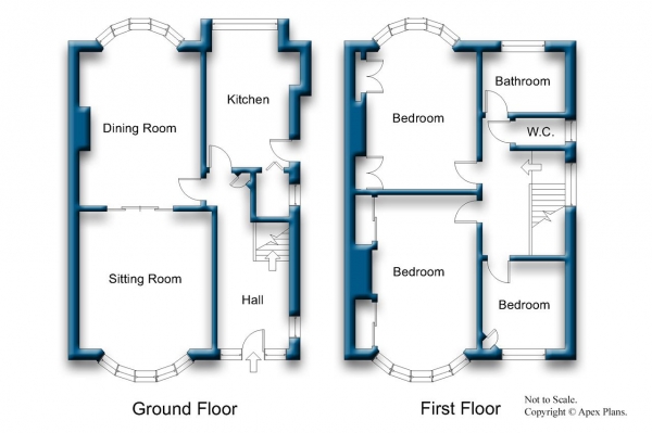 Floor Plan Image for 3 Bedroom Semi-Detached House for Sale in Villa Grove, Heworth, York