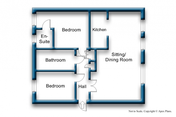 Floor Plan Image for 2 Bedroom Apartment for Sale in Leeman Road, York