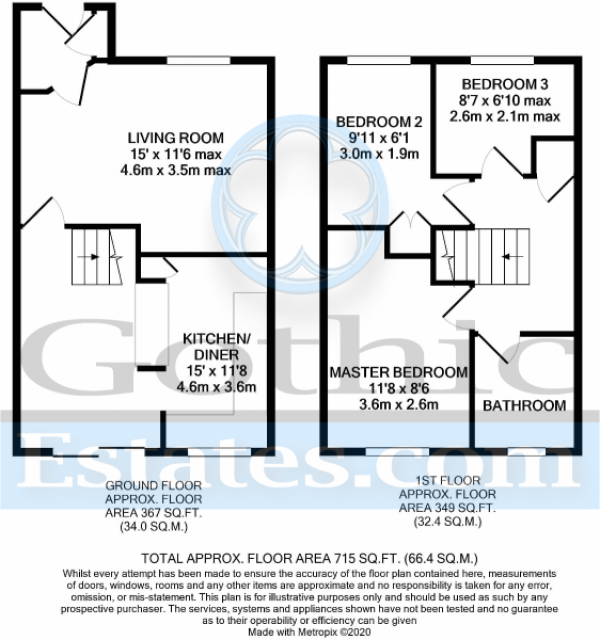 Floor Plan Image for 3 Bedroom End of Terrace House for Sale in High Street, Arlesey, SG15 6SL