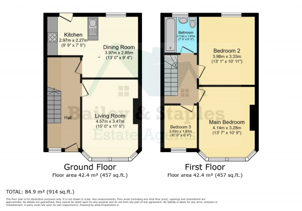 Floor Plan Image for 3 Bedroom Terraced House for Sale in Southdale Road, Birkenhead