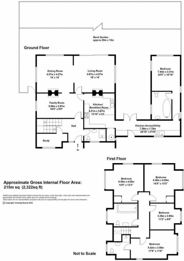 Floor Plan Image for 5 Bedroom Detached House for Sale in Kings Drive, Thames Ditton