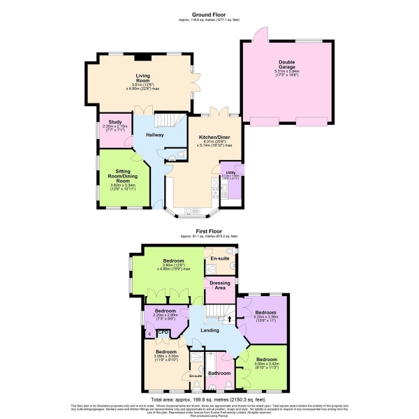 Floor Plan Image for 5 Bedroom Detached House for Sale in Damson Drive, Mortimer, Reading