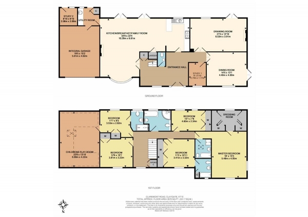 Floor Plan Image for 5 Bedroom Detached House for Sale in Claremont Road, Claygate, Esher