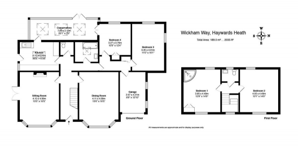 Floor Plan Image for 4 Bedroom Detached House for Sale in Wickham Way, Haywards Heath