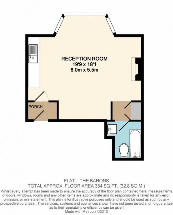 Floor Plan Image for Studio for Sale in The Barons, Twickenham