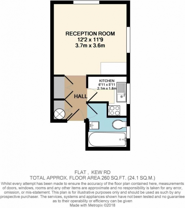 Floor Plan Image for Studio for Sale in Kew Road, Richmond