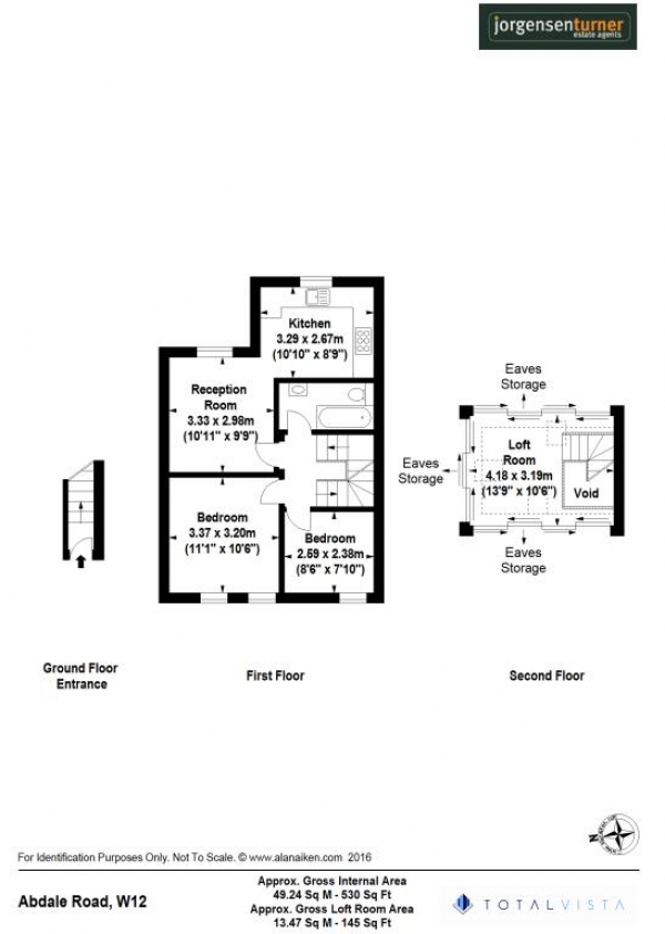 Floor Plan Image for 2 Bedroom Flat to Rent in Abdale Road, Shepherds Bush, London, W12 7ET