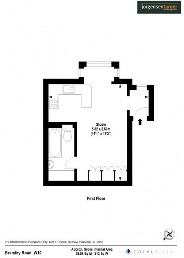 Floor Plan Image for Apartment to Rent in Bramley Road, Ladbroke Grove, London, W10 6SY