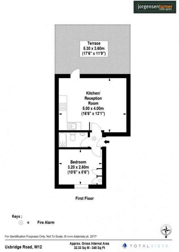 Floor Plan Image for 1 Bedroom Flat to Rent in Uxbridge Road, Shepherds Bush, W12 8AA