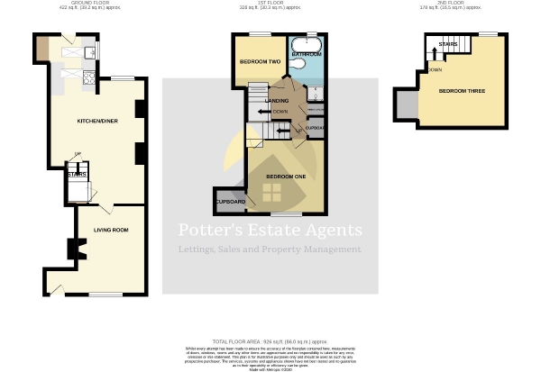 Floor Plan Image for 3 Bedroom Cottage to Rent in New Street, Woodbridge